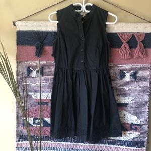 Black button up dress